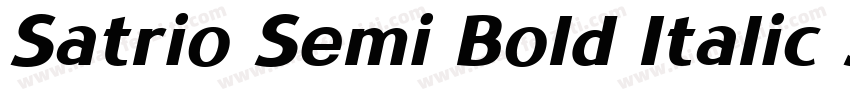 Satrio Semi Bold Italic Semi Bold I字体转换